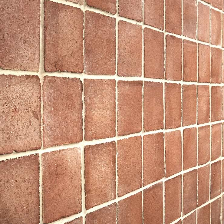 Terra Villa Red 4x4 Matte Presealed Genuine Terracotta Tile