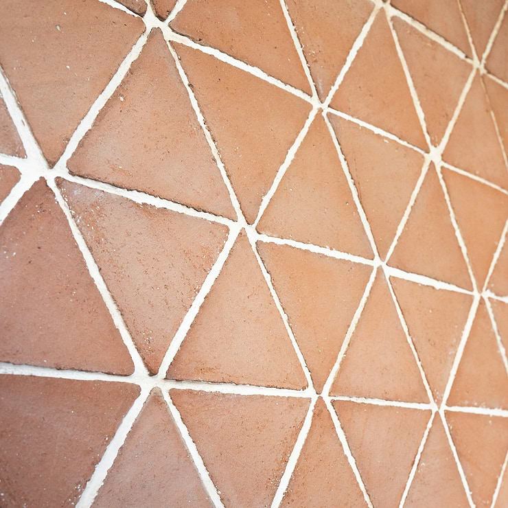 Terra Villa Red 6" Triangle Matte Terracotta Tile