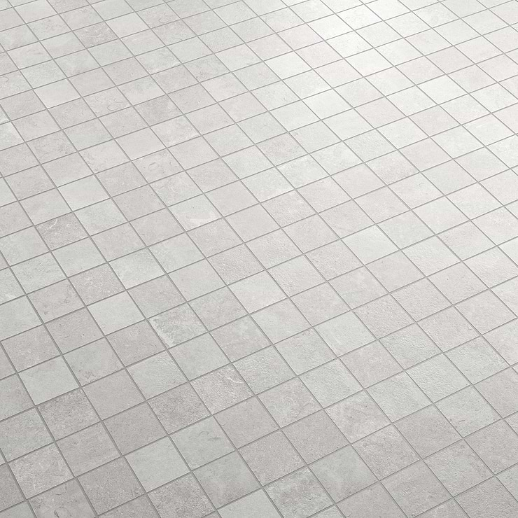 Stoneside Linen Warm Gray 2x2 Porcelain Matte Mosaic Tile