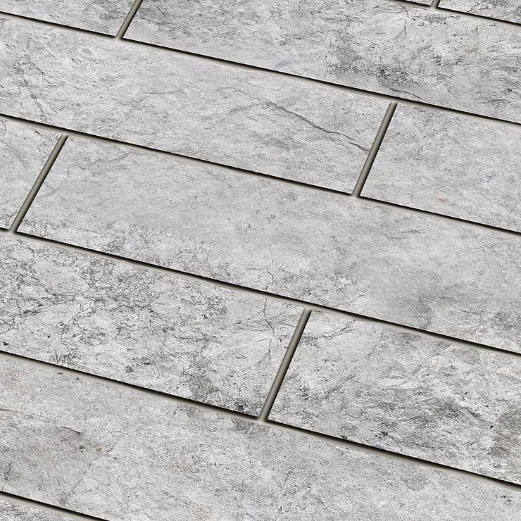 Tundra Gray Splitface 3x12 Textured Limestone Tile