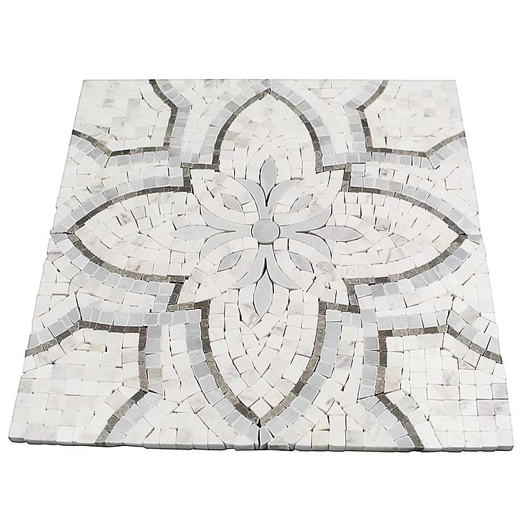 Primrose Bianco Grigio Marble Tile