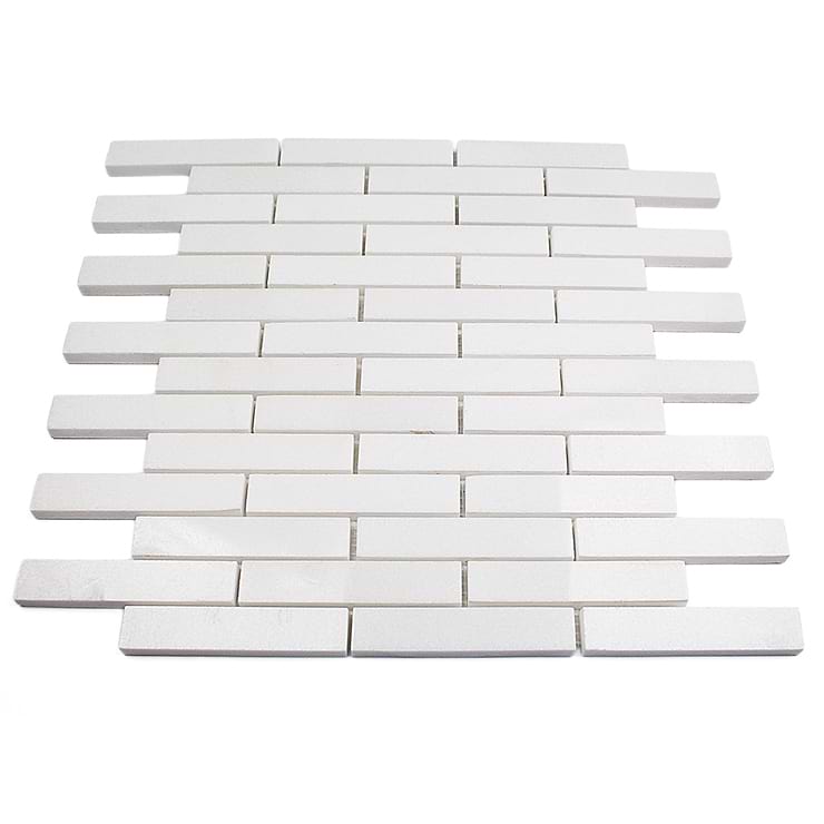White Thassos 3/4 X 4 Big Brick Pattern Marble Mosaic Tiles