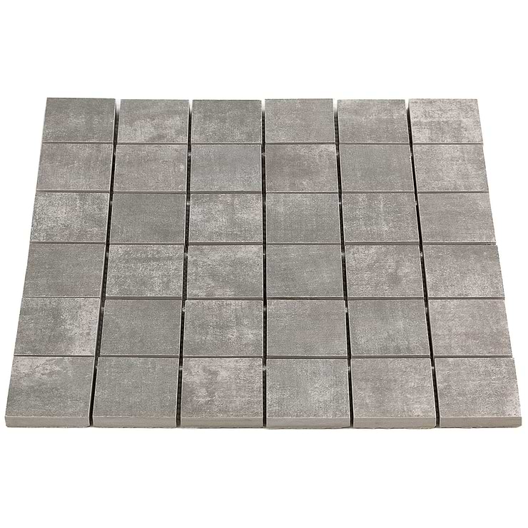 Basic Cement Ash 2x2 Matte Porcelain Mosaic Tile