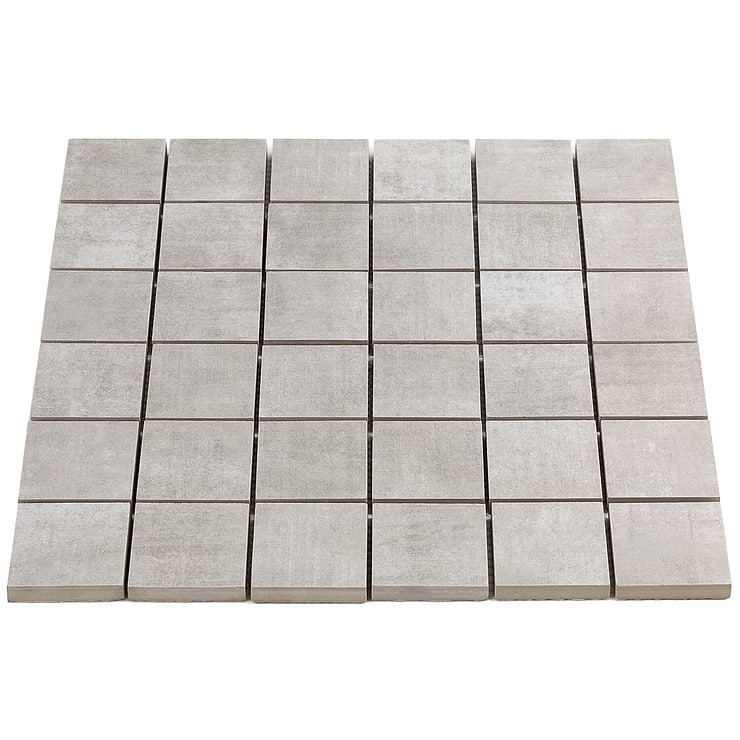 Basic Cement Silver 2x2 Matte Porcelain Mosaic Tile