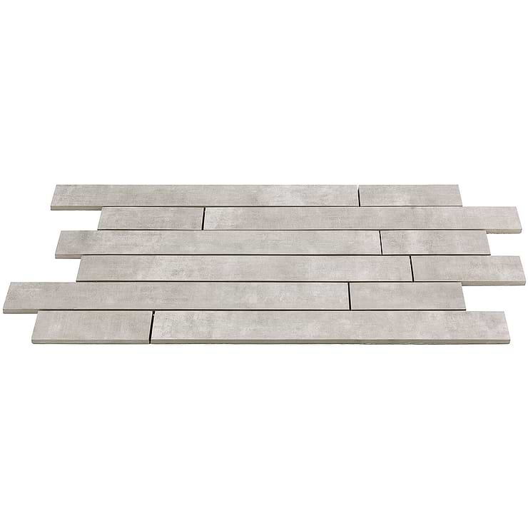 Basic Roadway Cement Silver Matte Porcelain Mosaic Tile
