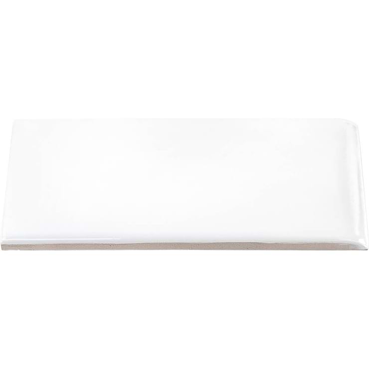 Basic White Polished 3-inch Bullnose
