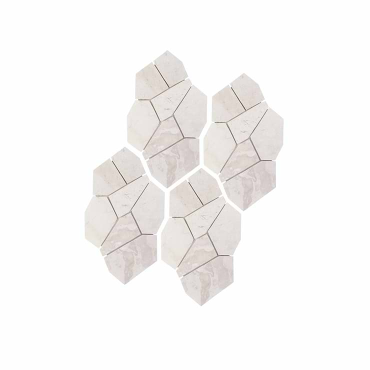 Nature Organica Lovina White Honed Marble Mosaic Tile