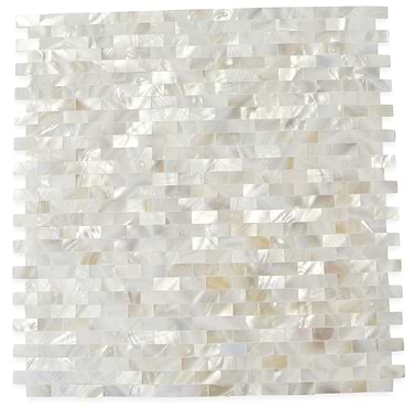 Serene White Brick Polished Pearl Mosaic - Sample