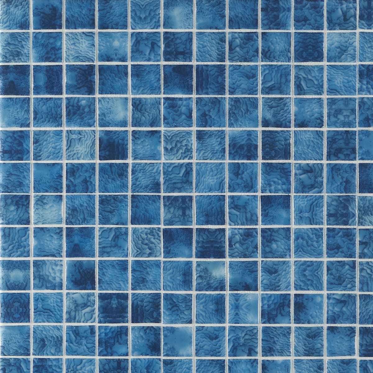 Swim Cascara Blue 2x2 Glossy Glass Mosaic Tile