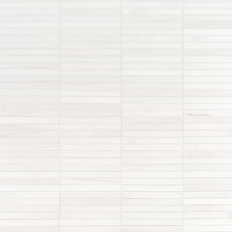 Bianco Dolomite Premium White 1x6 Stacked Honed Marble Mosaic