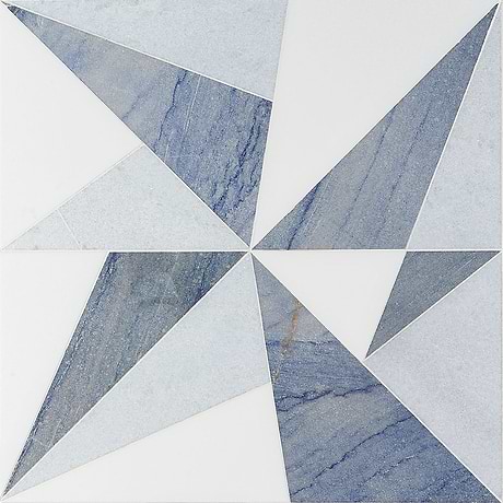 Jagger Azur Blue Multicolor 12x24 Polished Marble Tile