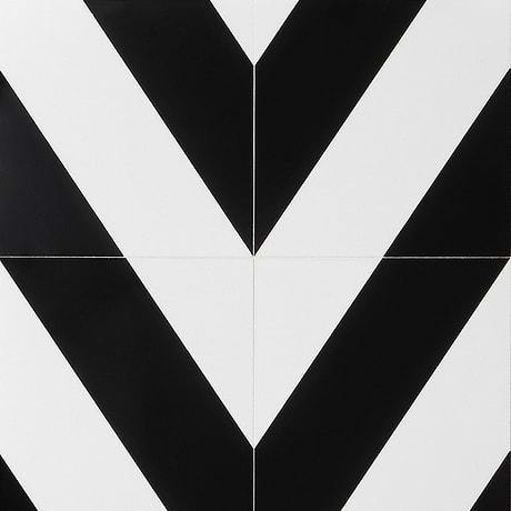 Timeless Blanco Black & White 12x18 Polished Nanoglass & Marble Tile by Elizabeth Sutton