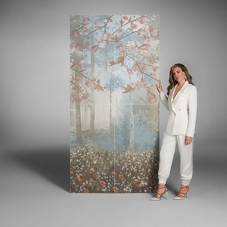 Art Gallery by Paula Purroy Secret Forest Multicolor 24x48 Artisan Decor Matte Porcelain Tile