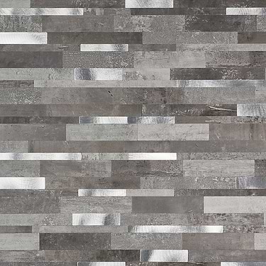 Metalway LPS Cement Gray Metallic Look Matte Peel & Stick Mosaic