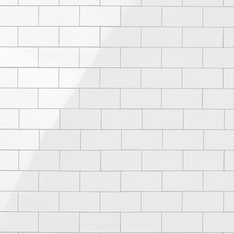 Pure White LPS 2x4 Brick Polished Peel & Stick Tile