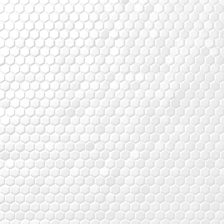 Eden White 1" Hexagon Matte Porcelain Mosaic