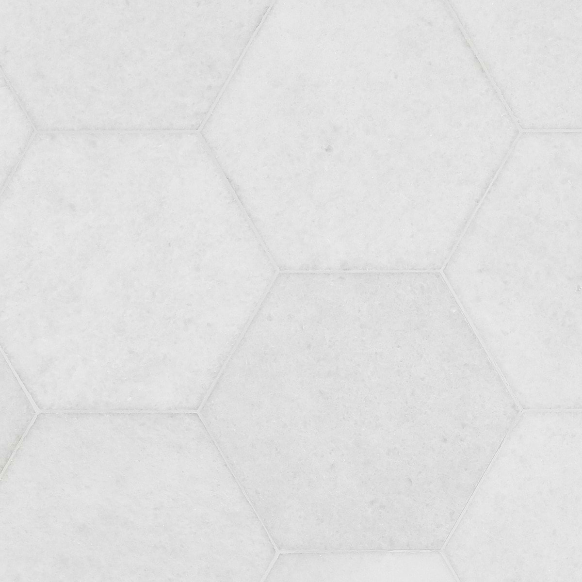 Snow White 10" Honed Marble Hexagon Tile