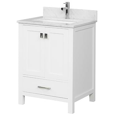 Athena  24'' White Vanity And Marble Counter