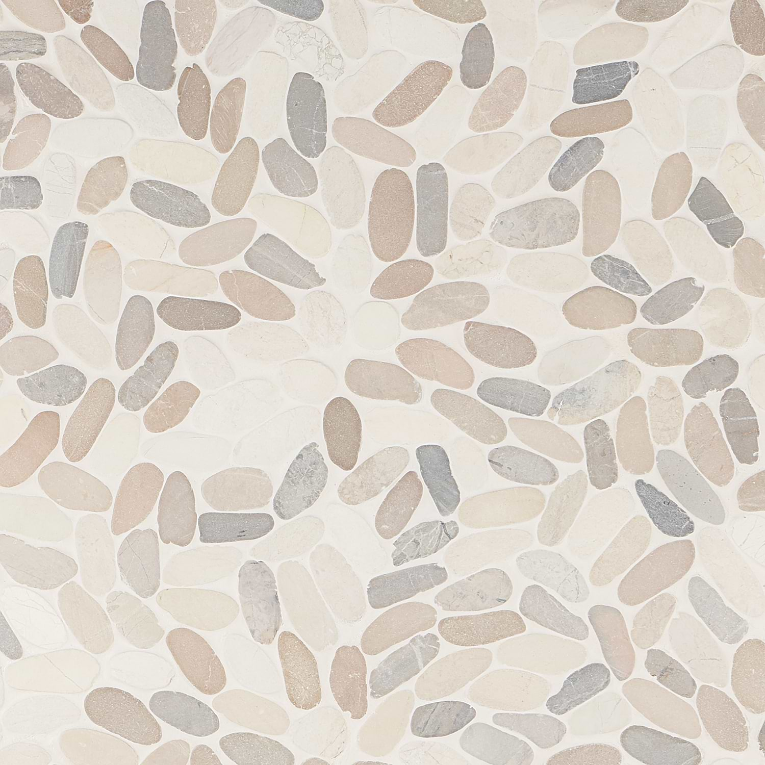 Nature Oval Lombok Beige Pebble Honed Mosaic Tile