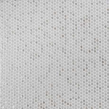 Zoe Grigio Gray 1/2" Penny Round Frosted & Polished Glass Mosaic