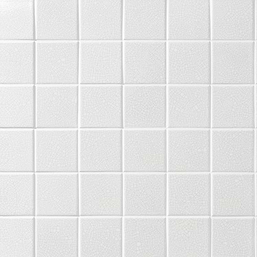 Sarina Vintage White 4x4 Glossy Crackled Ceramic Tile - Sample