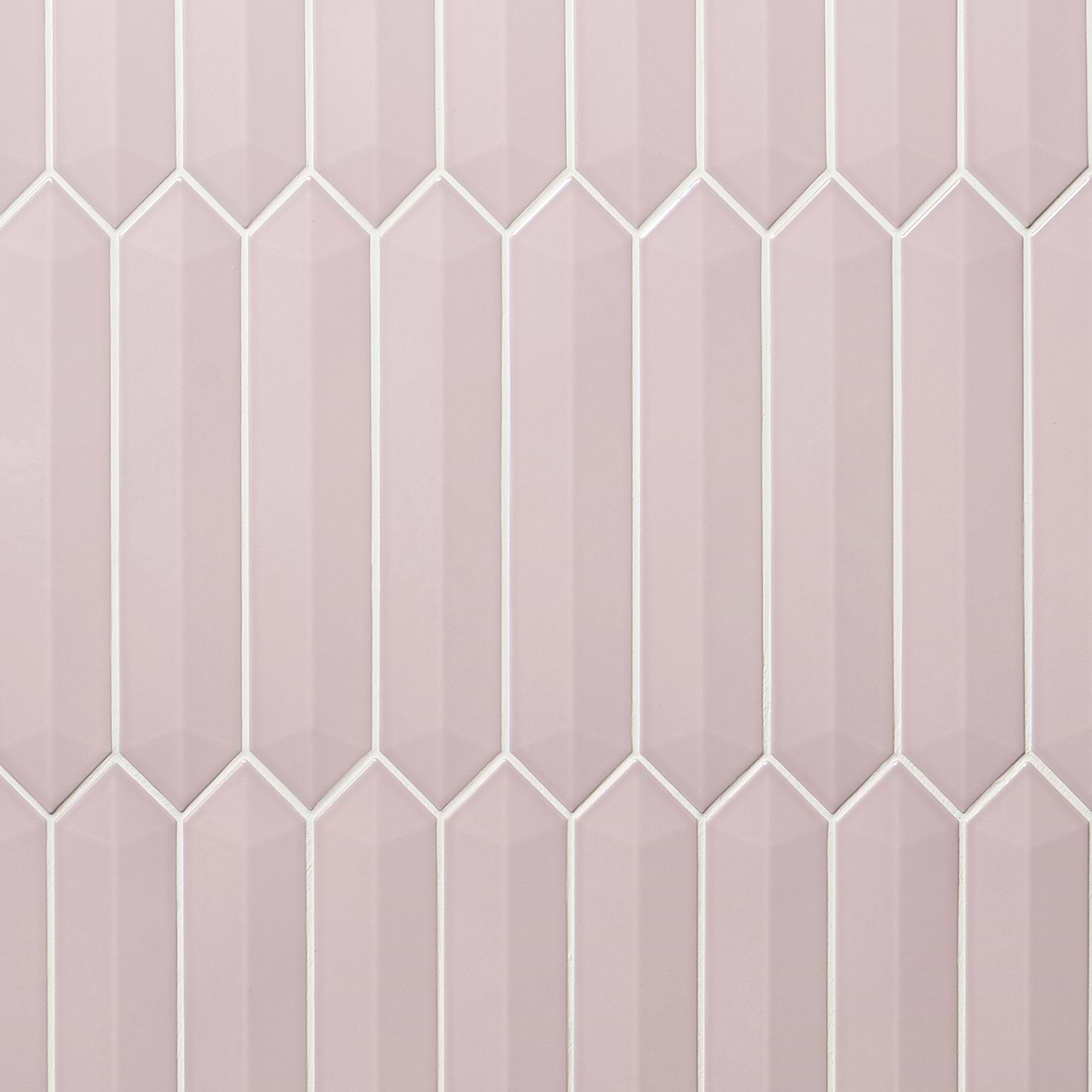 Kent Pink 3x12 Contour 3D Picket Polished Ceramic Wall Tile