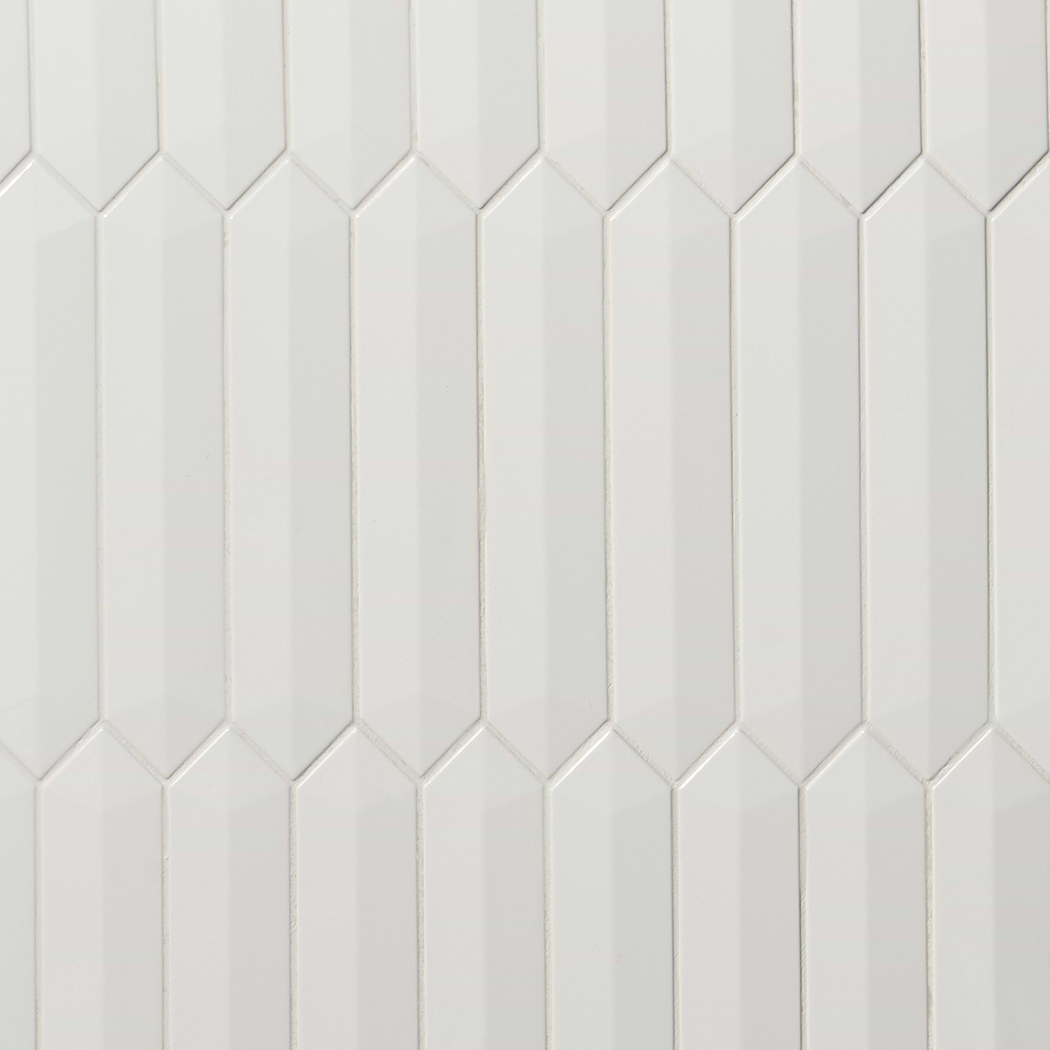 Kent White 3x12 Contour 3D Picket Polished Ceramic Wall Tile