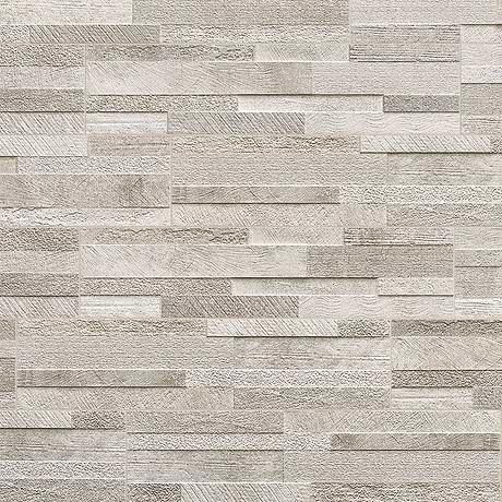 Lodge Stone 3D White 6x24 Textured Porcelain Tile