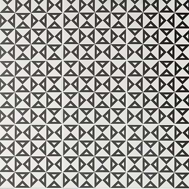 B2W Black & White Angle Positive 8x8 Matte Porcelain Tile