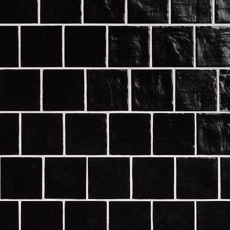 Montauk Jet Black 4x4 Mixed Finish Ceramic Tile