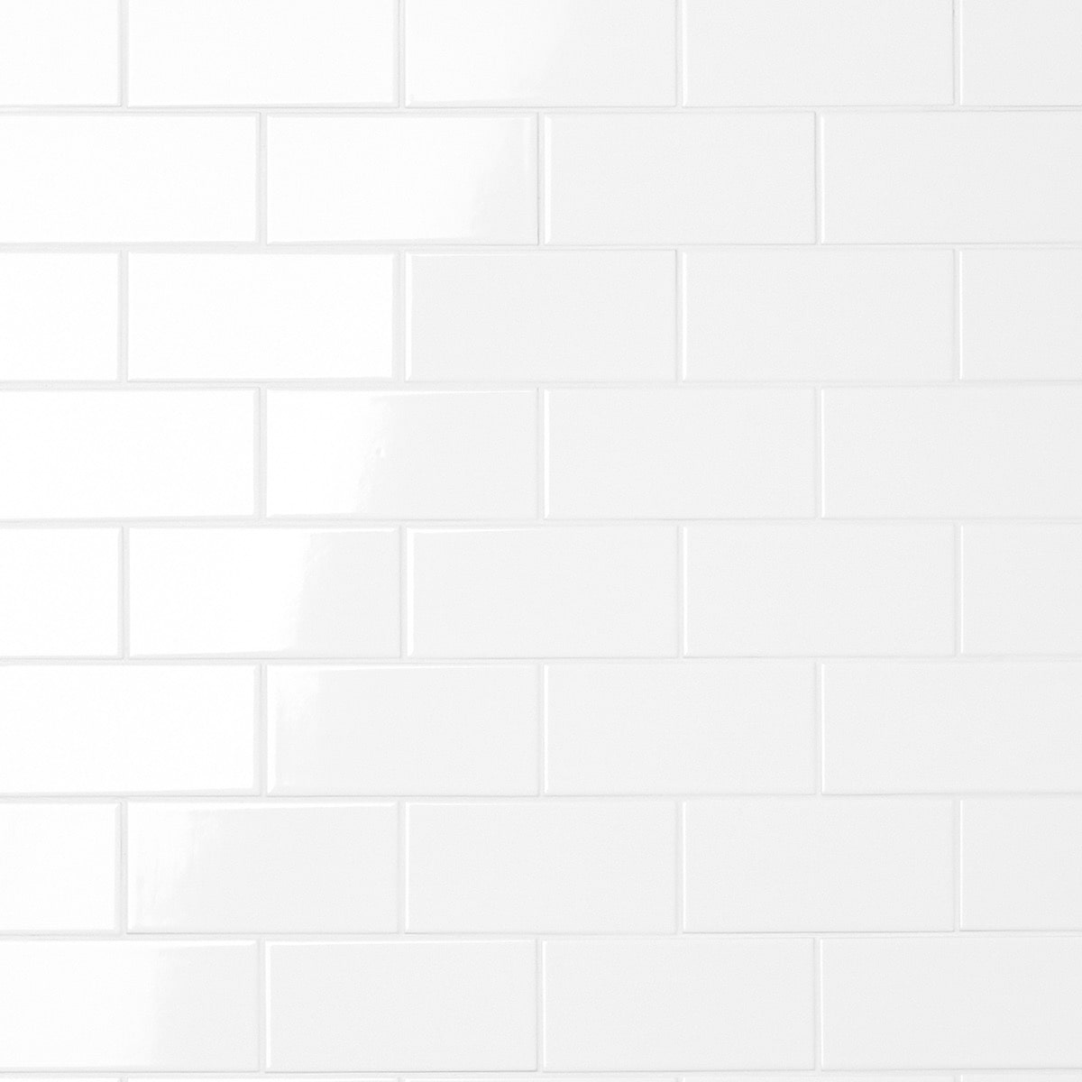 Basic White 3x6 Polished Ceramic Subway Wall Tile