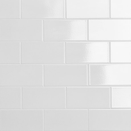 Seaside Cotton White 4x8 Glazed Crackled Ceramic Subway Tile