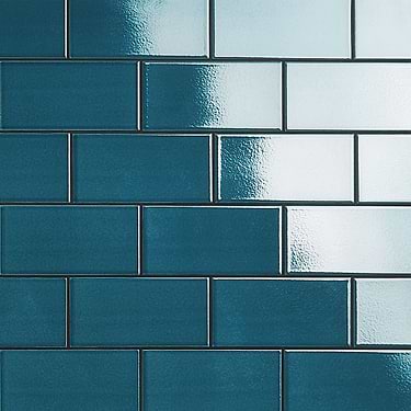Seaside Marine Blue 4x8 Glazed Crackled Ceramic Subway Tile