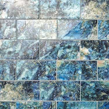 Gem Azul Blue 4x9 Polished Glass Subway Tile