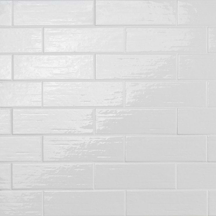 Kiln White 3x9 Polished Porcelain Subway Tile