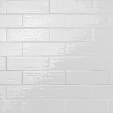 Kiln White 3x9 Polished Porcelain Subway Tile - Sample
