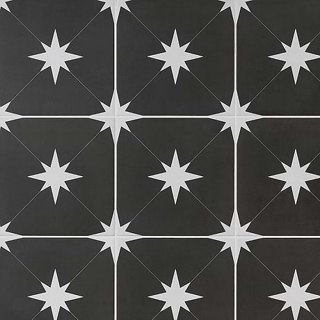 Tau Nero Black 9x9 Matte Porcelain Tile