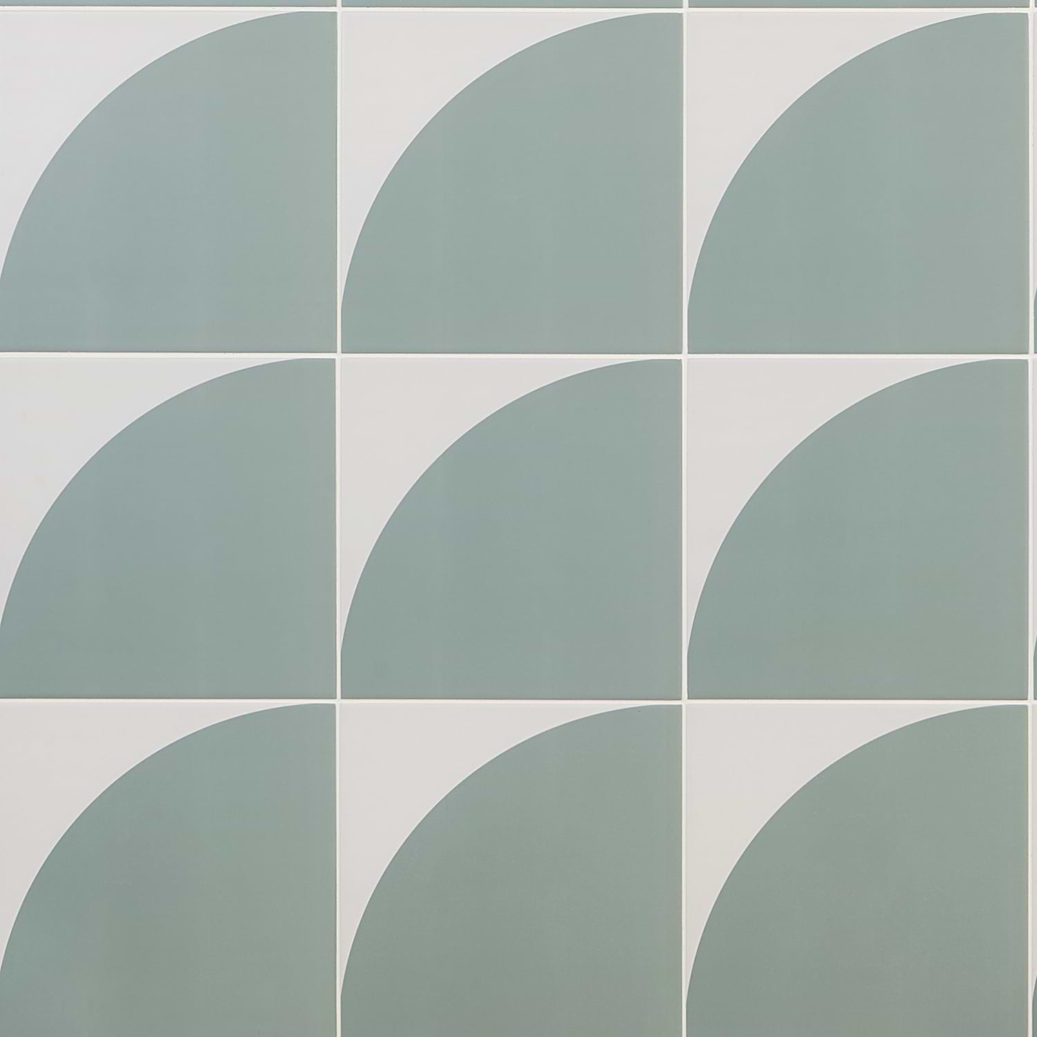 Stacy Garcia Maddox Deco Floor Mineral Green 8x8 Matte Porcelain Tile