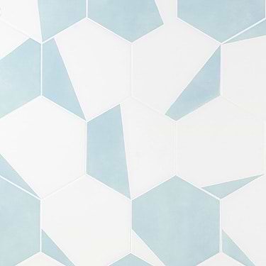 HexArt Pop Turquoise 8" Hexagon Matte Porcelain Tile - Sample