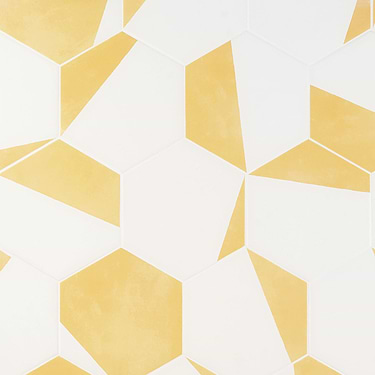HexArt Pop Yellow 8" Hexagon Matte Porcelain Tile - Sample