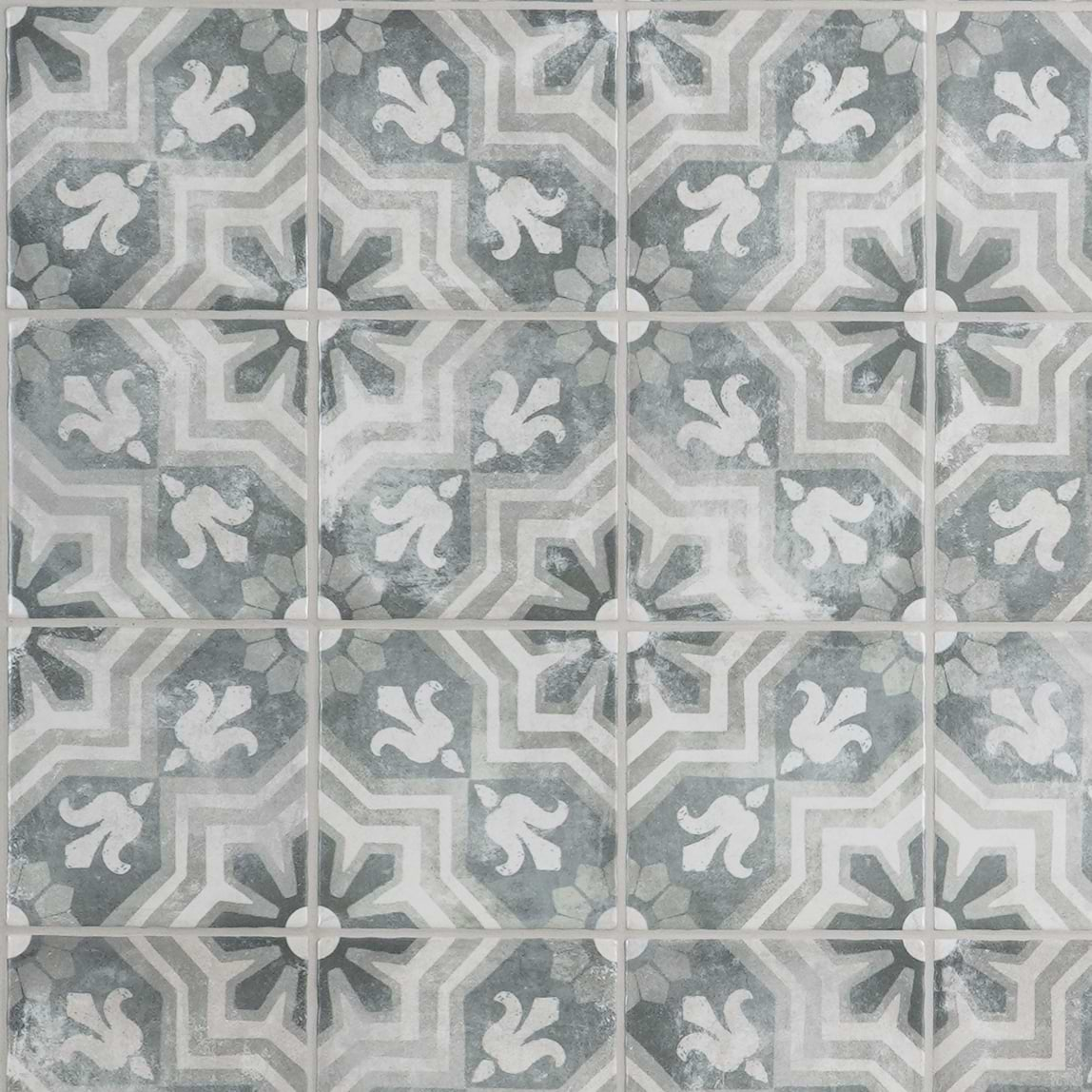 Paula Purroy Talia Alta Blue Gray 5x5 Matte Ceramic Tile