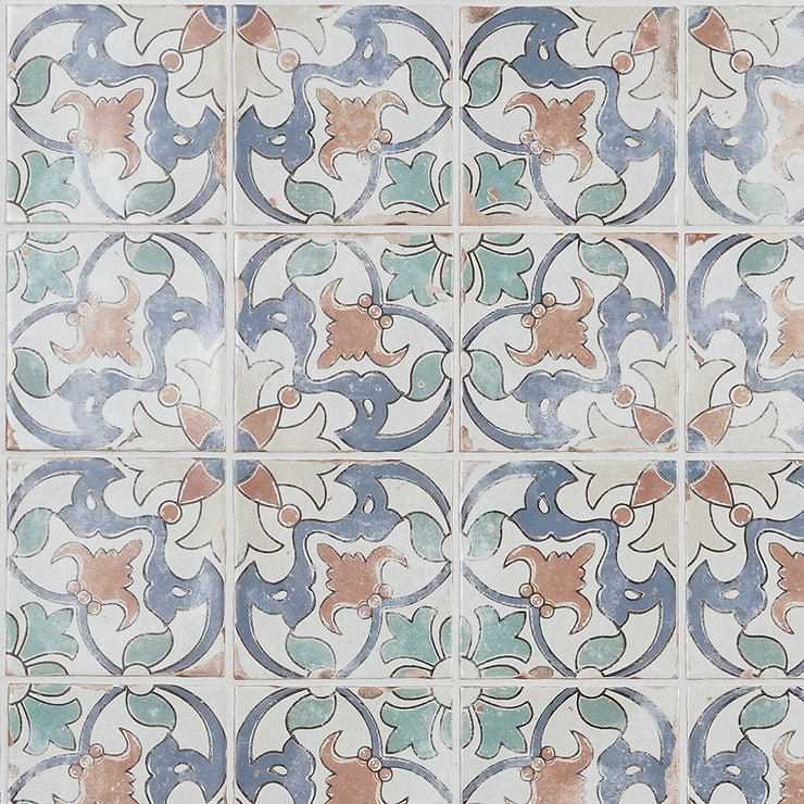 Paula Purroy Talia Fiesta Multicolor 5x5 Matte Ceramic Tile