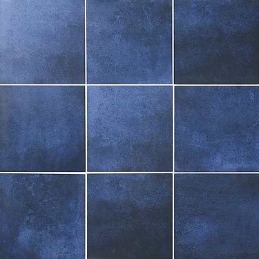 Art Geo  Cement Blue 8x8 Matte Porcelain Tile by Elizabeth Sutton