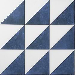 Art Geo Cement Dos Blue by Elizabeth Sutton 8x8 Matte Porcelain Tile