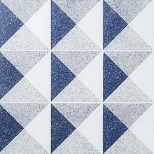Art Geo by Elizabeth Sutton Terrazzo Deco Blue 8x8 Matte Porcelain Tile