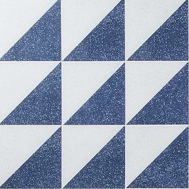 Art Geo  Terrazzo Dos Blue 8x8 Matte Porcelain Tile by Elizabeth Sutton