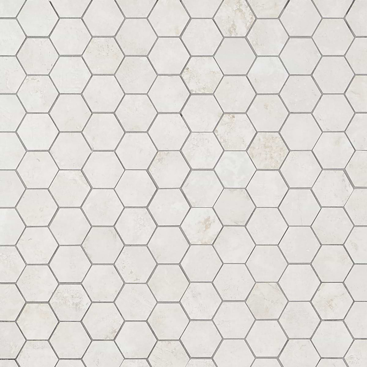 Portrait Ivory 2" Hexagon Matte Porcelain Mosaic Tile