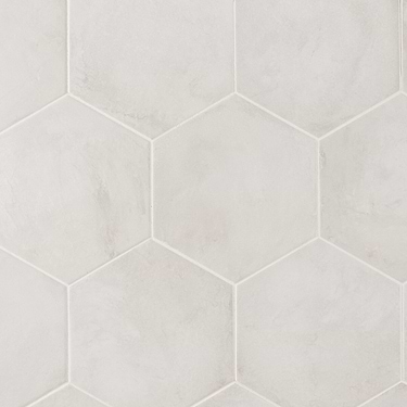 Ava Bianco White 8" Hexagon Matte Porcelain Tile - Sample