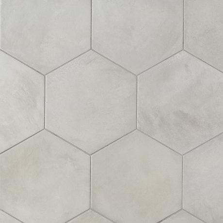 Ava Sabbia Gray 8" Hexagon Matte Porcelain Tile