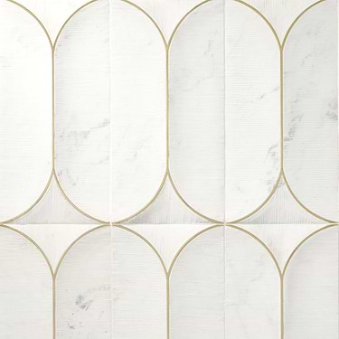 Calypso Bianco White 8x16 Honed Marble Tile